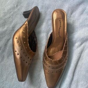 Cloudwalkers Brown Mules with Perforated Design